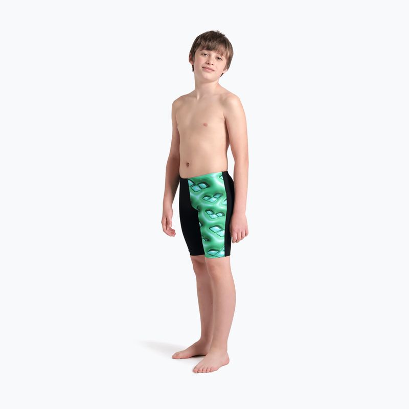 Kinder arena Foam Swim Jammer schwarz/soft green multi