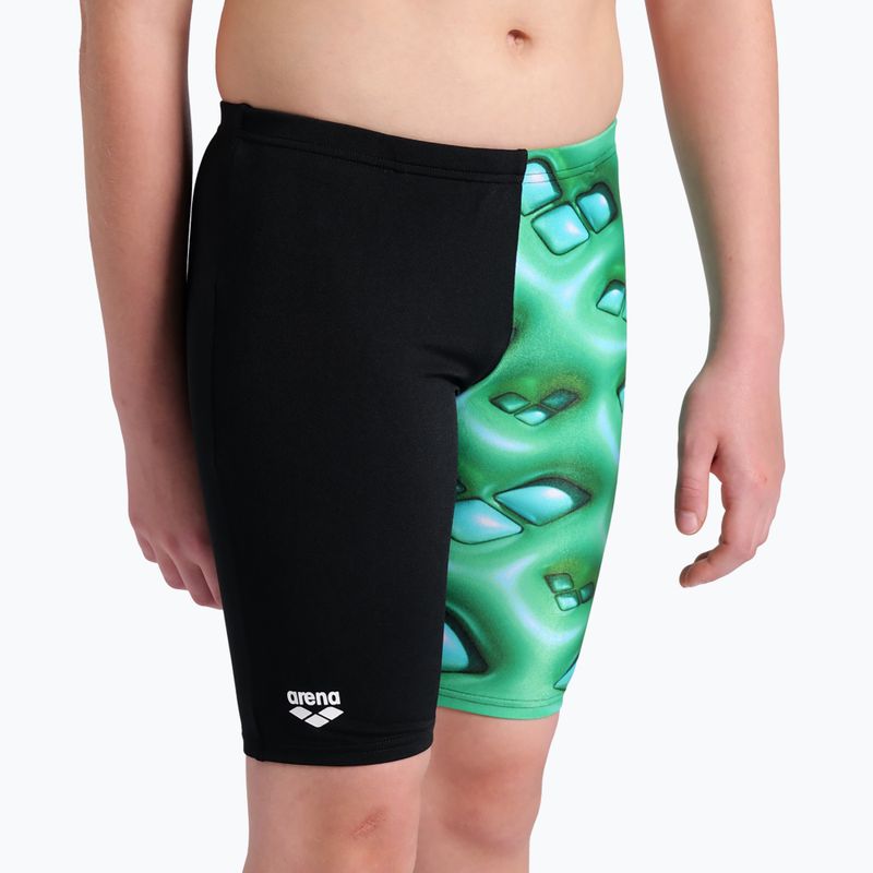 Kinder arena Foam Swim Jammer schwarz/soft green multi