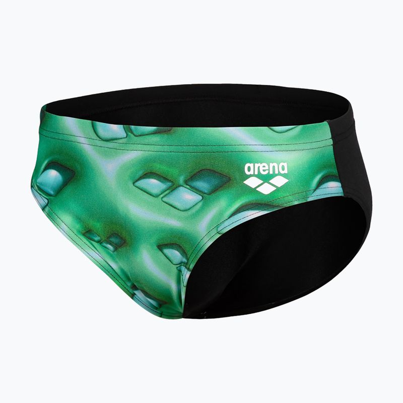 Kinder arena Foam Swim Briefs schwarz/soft green multi