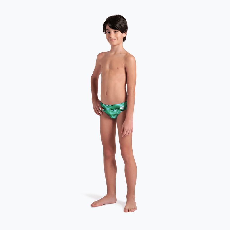 Kinder arena Foam Swim Briefs schwarz/soft green multi