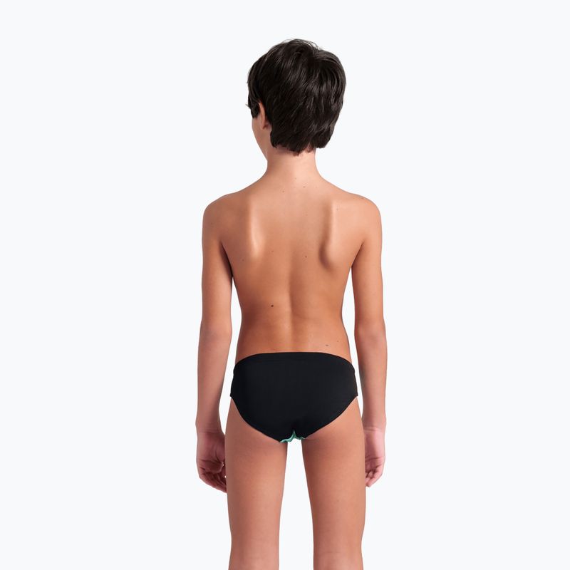 Kinder arena Foam Swim Briefs schwarz/soft green multi