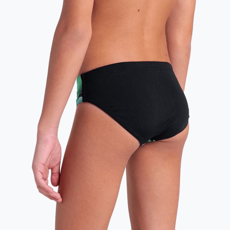 Kinder arena Foam Swim Briefs schwarz/soft green multi