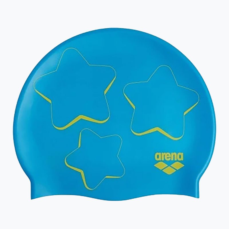 Schwimmkappe Badehaube Kinder arena Print star graphic / turquois