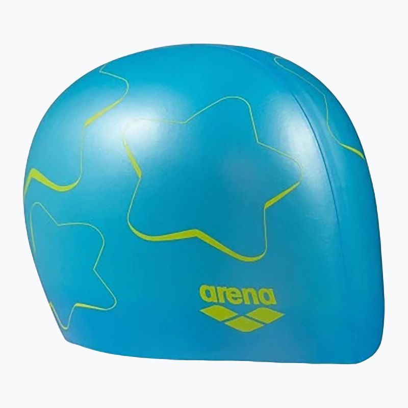 Schwimmkappe Badehaube Kinder arena Print star graphic / turquois 5