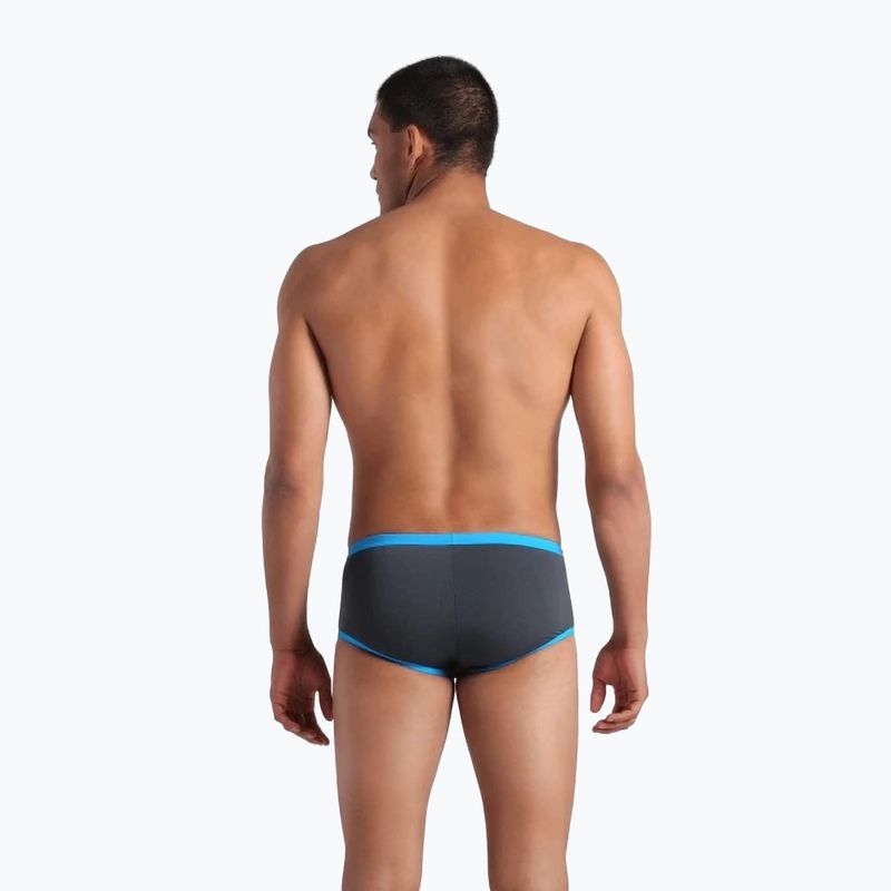 Herren-Schwimmboxer arena One Low Waist Short Big Logo asphalt/türkis