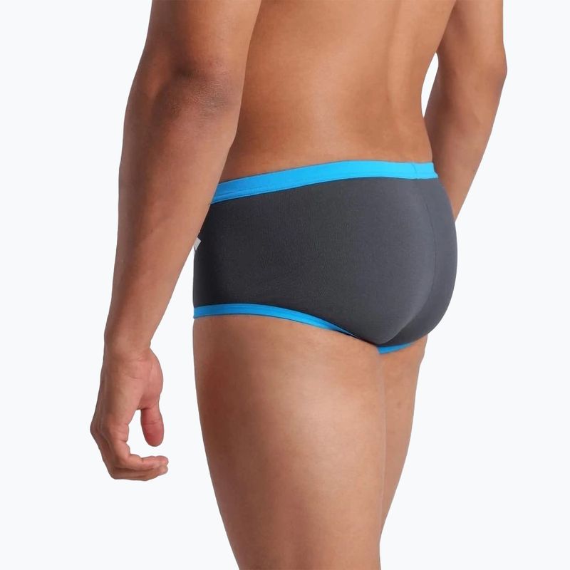 Herren-Schwimmboxer arena One Low Waist Short Big Logo asphalt/türkis