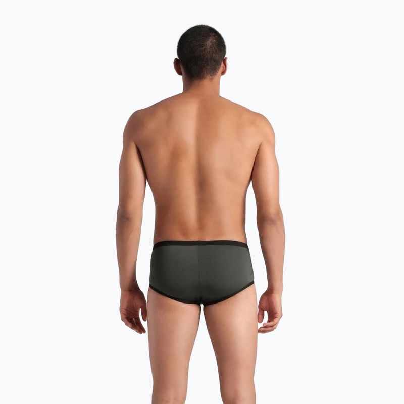 Herren Schwimm-Boxershorts arena One Low Waist Short Big Logo dark sage/black