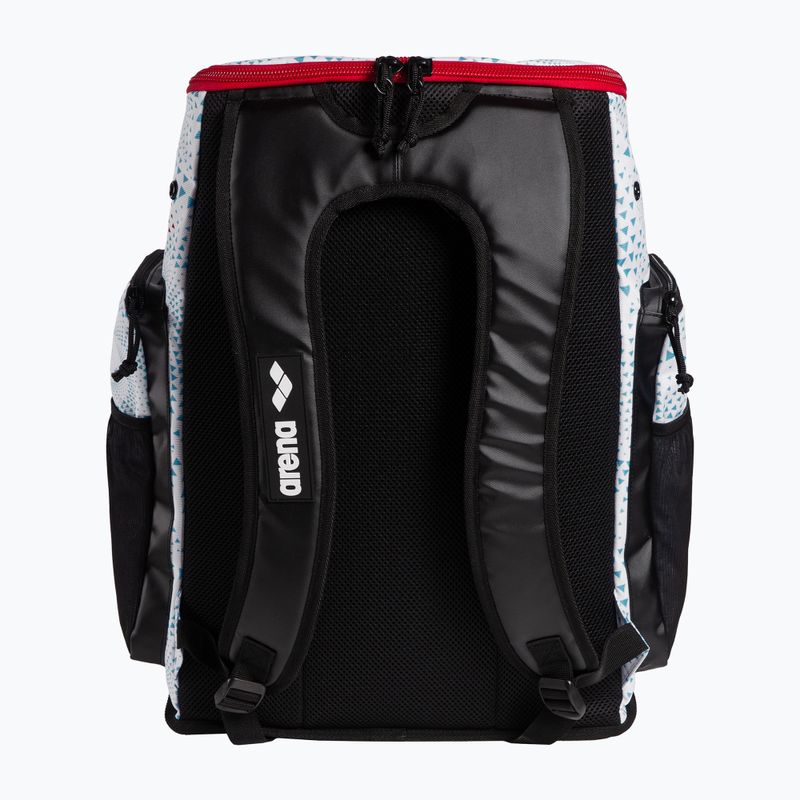 Arena Spiky III 45 l Allover fireflow / weißer Schwimmrucksack 2