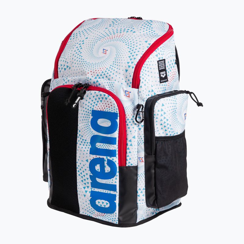 Arena Spiky III 45 l Allover fireflow / weißer Schwimmrucksack 3