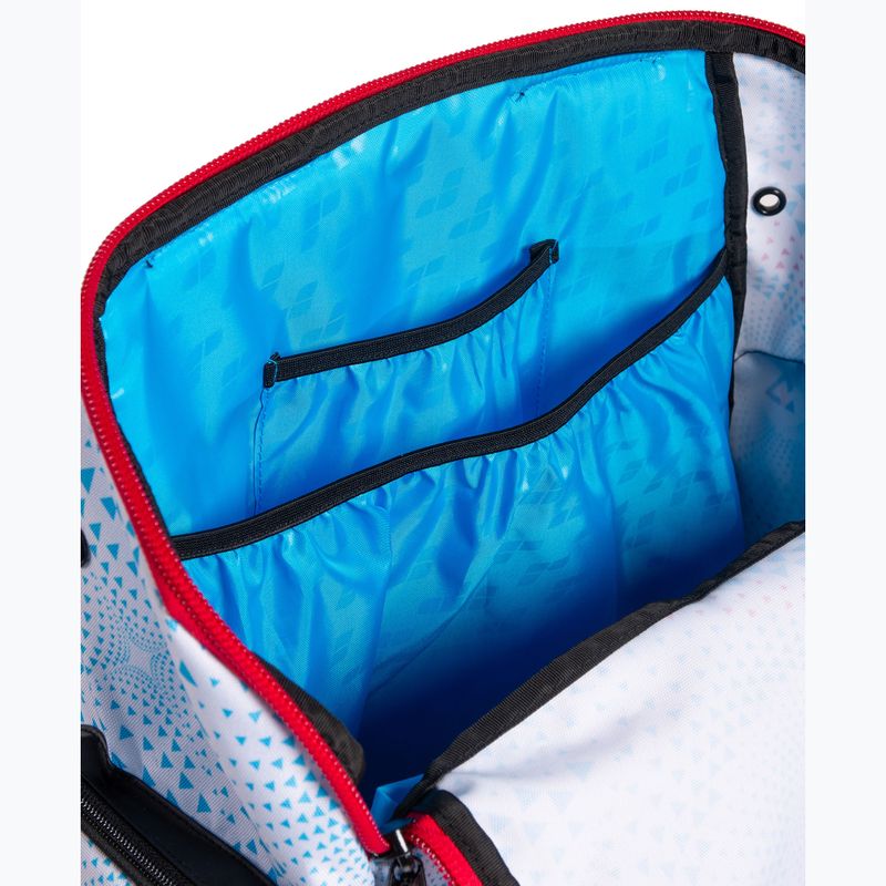 Arena Spiky III 45 l Allover fireflow / weißer Schwimmrucksack 8