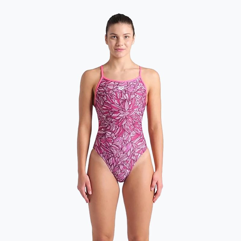 Badeanzug Damen arena Pink Dahlia Lace Back shocking pink/multi