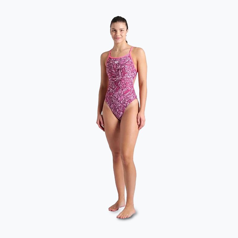 Badeanzug Damen arena Pink Dahlia Lace Back shocking pink/multi 2
