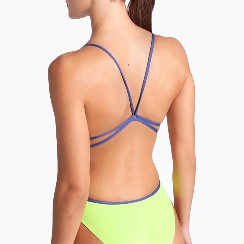 Einteiliger Badeanzug arena Lace Back Solid artic lime/future dusk 5