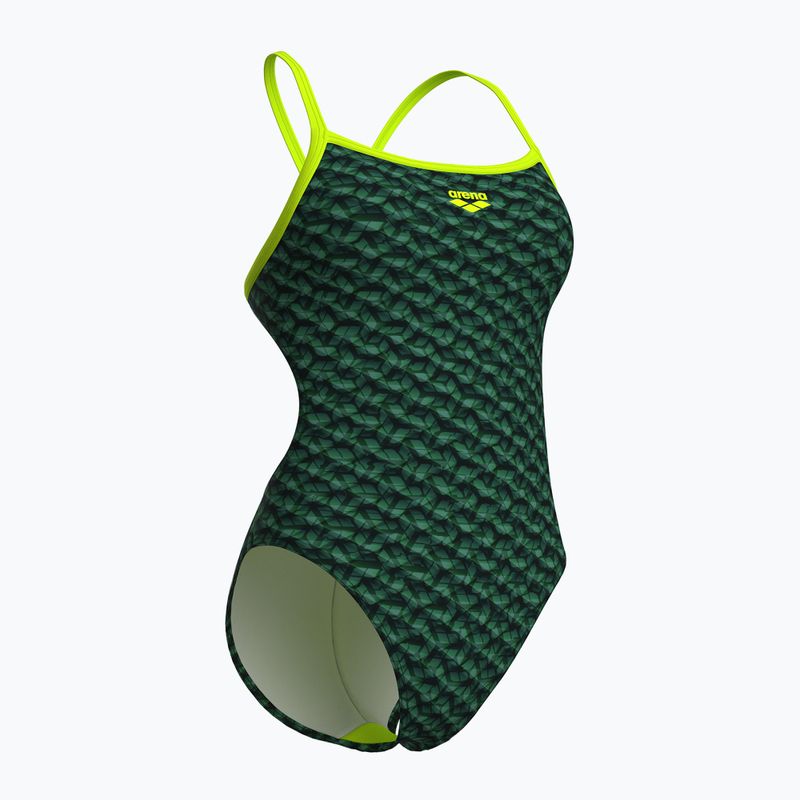 Arena Monogram Challenge Back dark sage multi/artic lime einteiliger Badeanzug für Damen 3