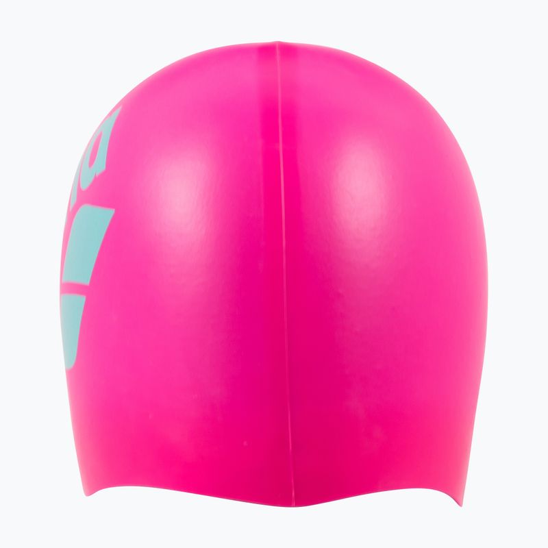 Arena Big Logo schockierend rosa/Wasser Badekappe 4