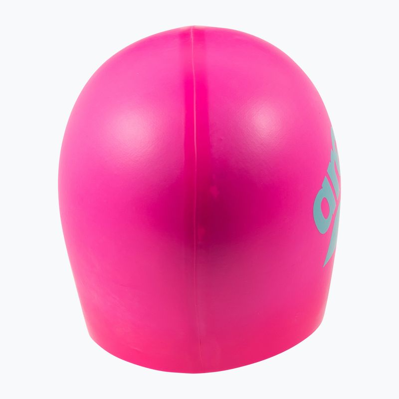 Arena Big Logo schockierend rosa/Wasser Badekappe 5