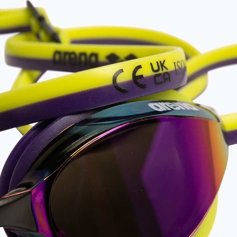 Arena Python Mirror Schwimmbrille violett/pflaume/kalk 6