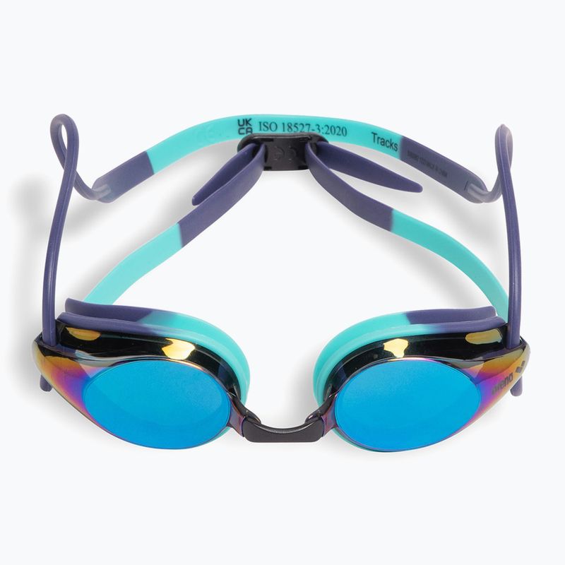 Schwimmbrille arena Tracks Mirror turquoise/future dusk/water 2