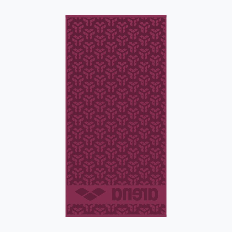 Arena Monogramm Handtuch dunkel lila 2