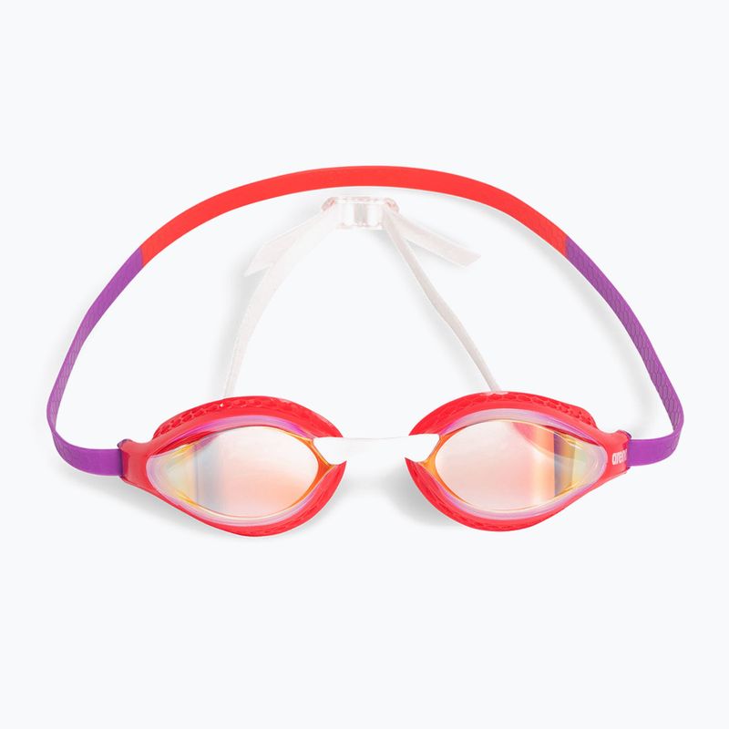 Arena Air-Speed Mirror Schwimmbrille gelbes Kupfer/helle Koralle/Pflaume 2