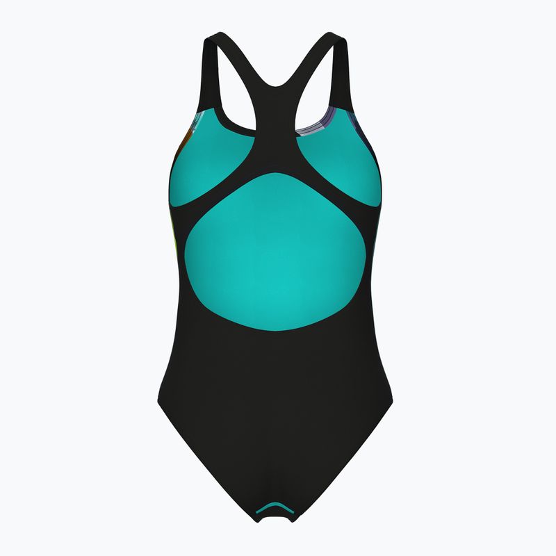 Einteiliger Damen-Badeanzug arena Water Fluids Swim Pro Back schwarz multi/schwarz 2