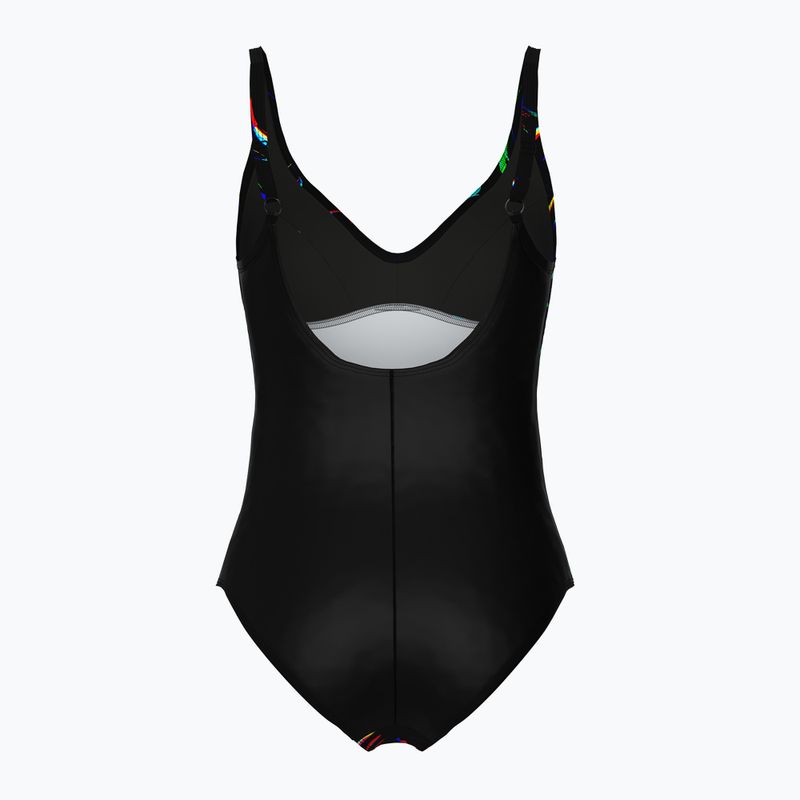 Einteiliger Damen-Badeanzug arena Abyss U Back multi schwarz/schwarz 2