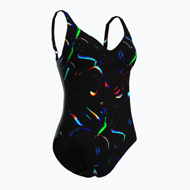 Einteiliger Damen-Badeanzug arena Abyss U Back multi schwarz/schwarz 3