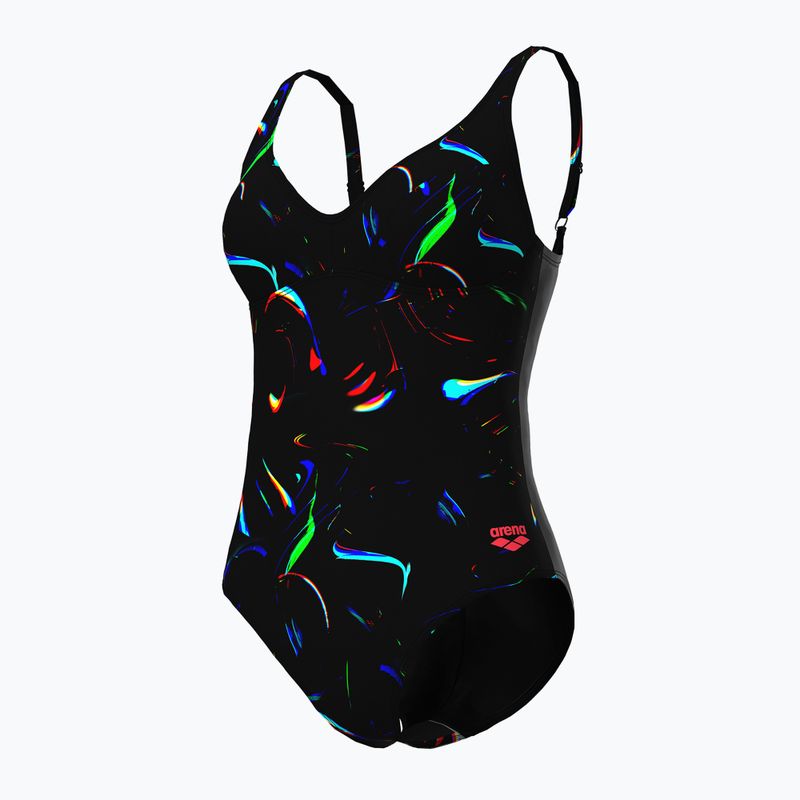Einteiliger Damen-Badeanzug arena Abyss U Back multi schwarz/schwarz 4