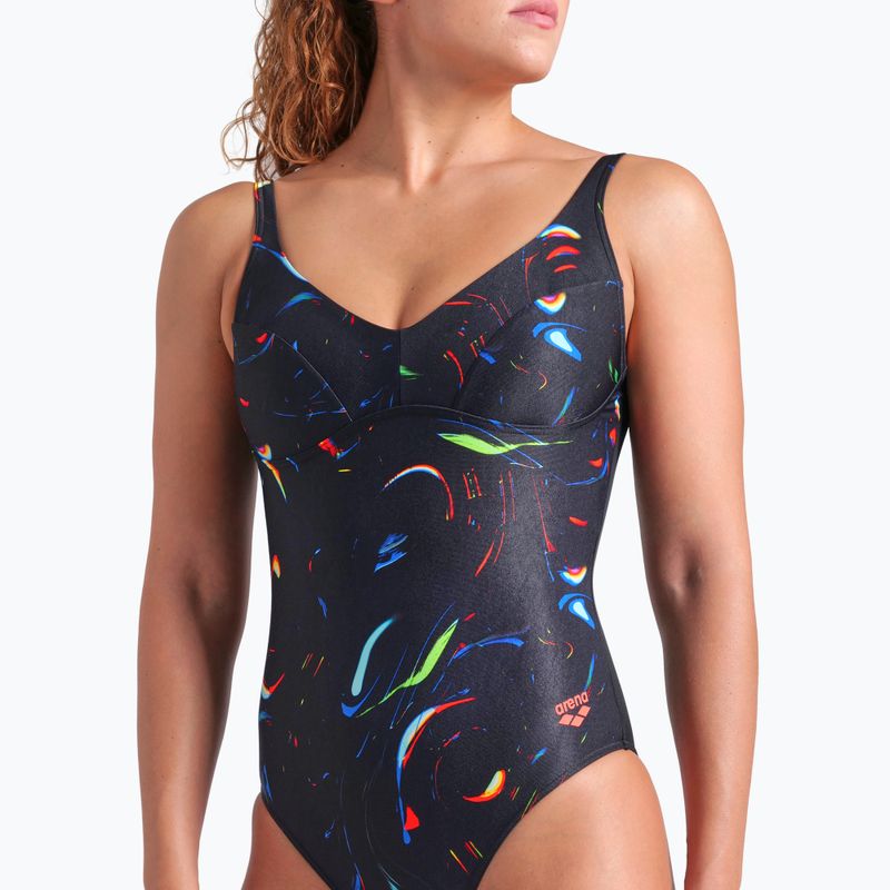 Einteiliger Damen-Badeanzug arena Abyss U Back multi schwarz/schwarz 8