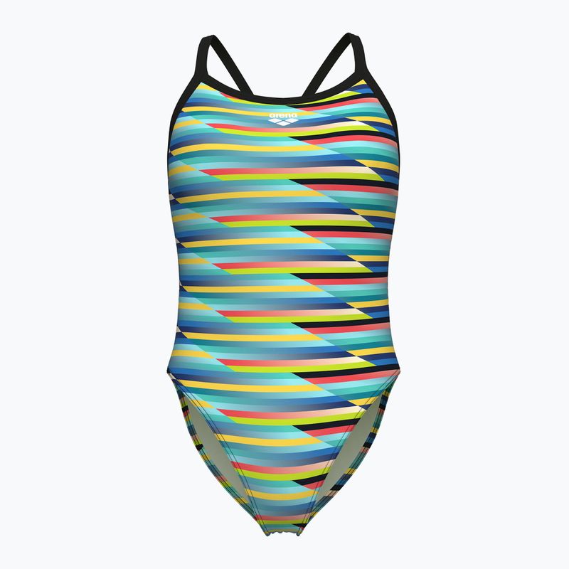 Einteiliger Badeanzug arena Racing Stripe Xcriss Cross schwarz multi/schwarz