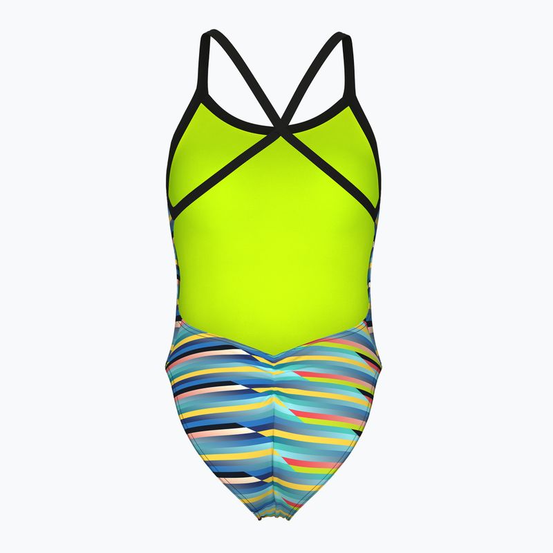 Einteiliger Badeanzug arena Racing Stripe Xcriss Cross schwarz multi/schwarz 2