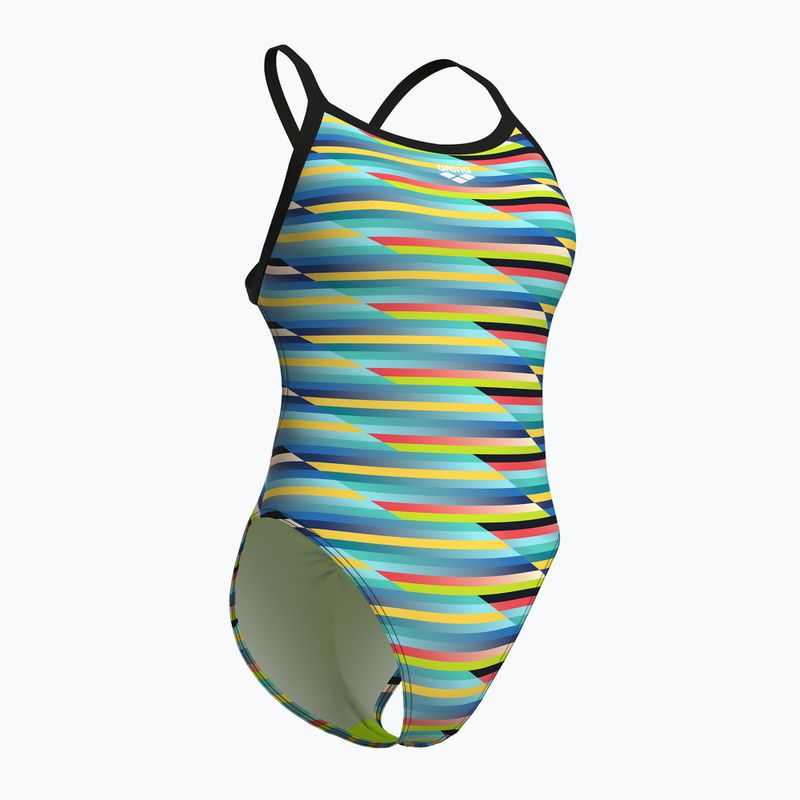 Einteiliger Badeanzug arena Racing Stripe Xcriss Cross schwarz multi/schwarz 3