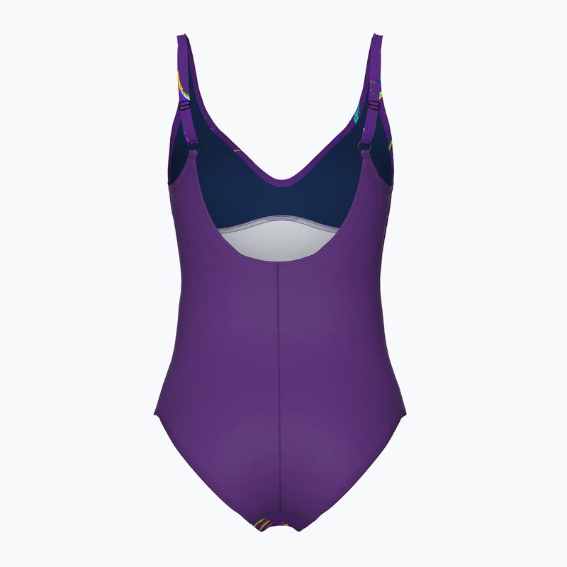 Einteiliger Damen-Badeanzug arena Abyss U Back multi plum/plum 2