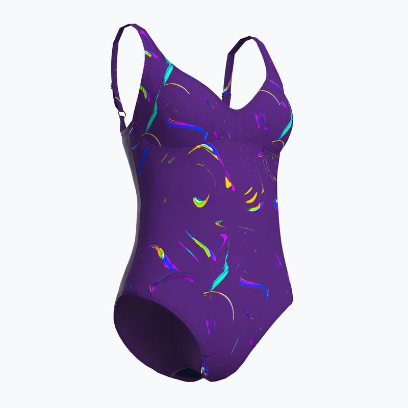 Einteiliger Damen-Badeanzug arena Abyss U Back multi plum/plum 3
