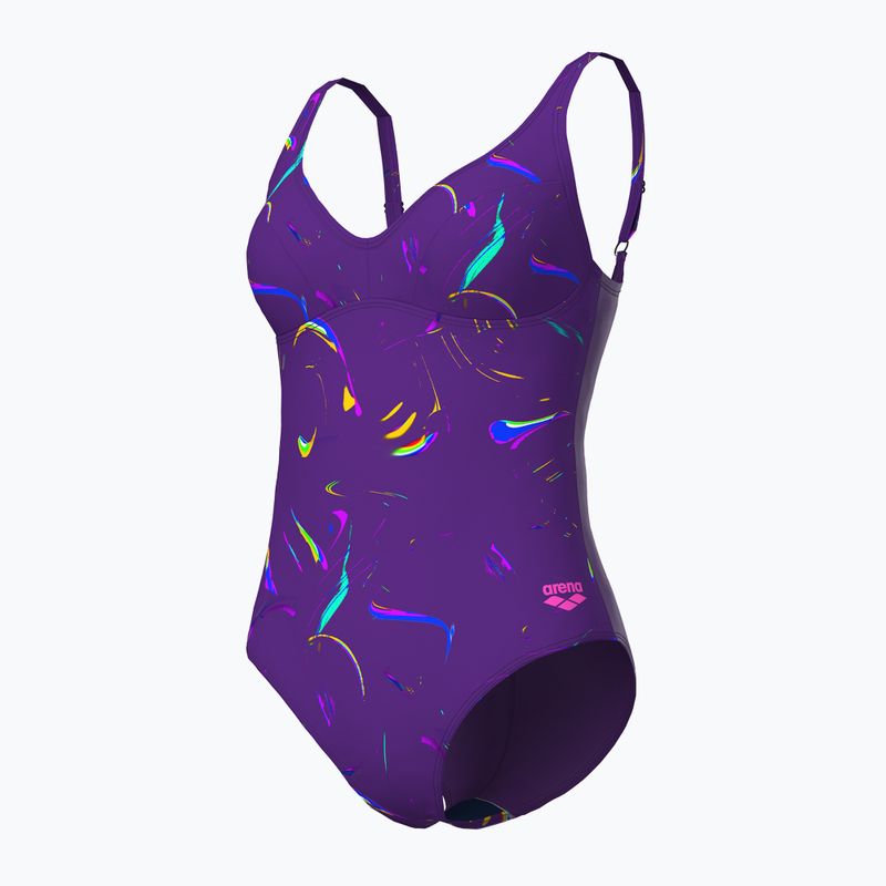 Einteiliger Damen-Badeanzug arena Abyss U Back multi plum/plum 4