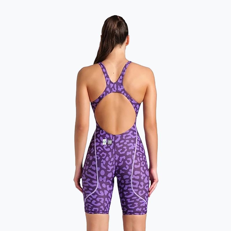 Badeanzug Damen arena Powerskin ST Next LE Open Back leopard skin violet 3