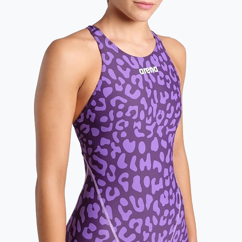 Badeanzug Damen arena Powerskin ST Next LE Open Back leopard skin violet 4