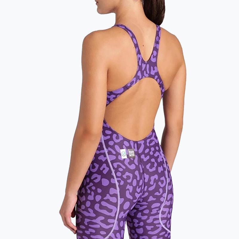 Badeanzug Damen arena Powerskin ST Next LE Open Back leopard skin violet 5