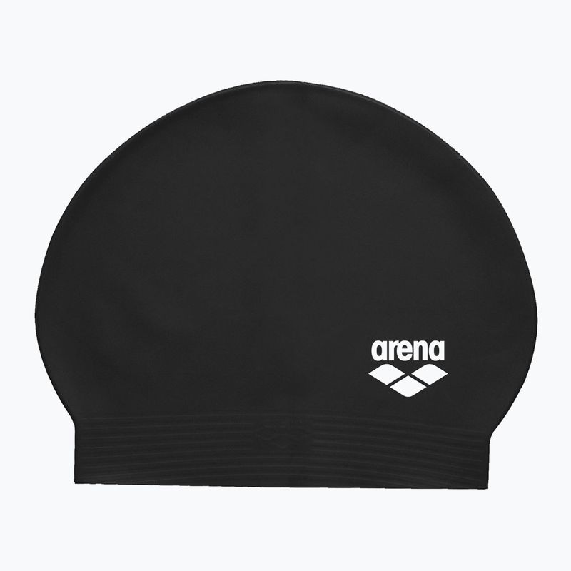 Arena Soft Latex II Badekappe schwarz/weiss