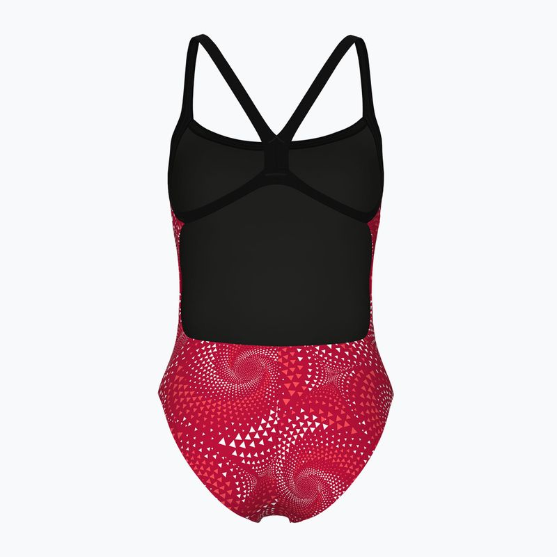 Badeanzug Damen arena Fireflow Challenge Back black/team red 2