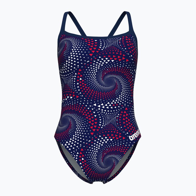 Badeanzug Damen arena Fireflow Challenge Back navy/team redwhiteblue