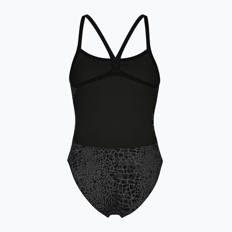 Badeanzug Damen arena Snake Skin Challenge black/team black 2