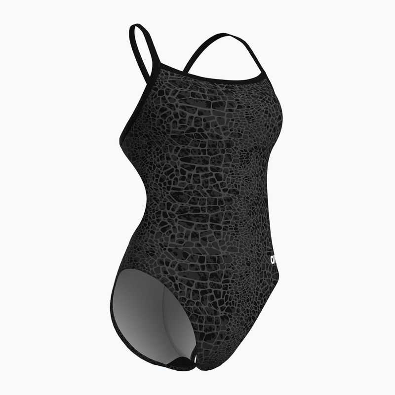 Badeanzug Damen arena Snake Skin Challenge black/team black 3