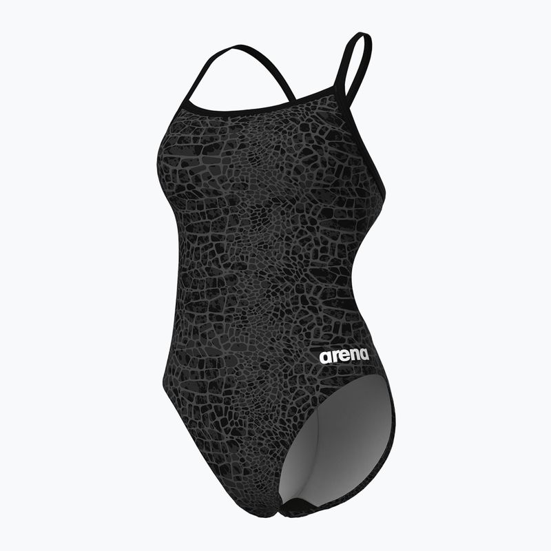 Badeanzug Damen arena Snake Skin Challenge black/team black 4