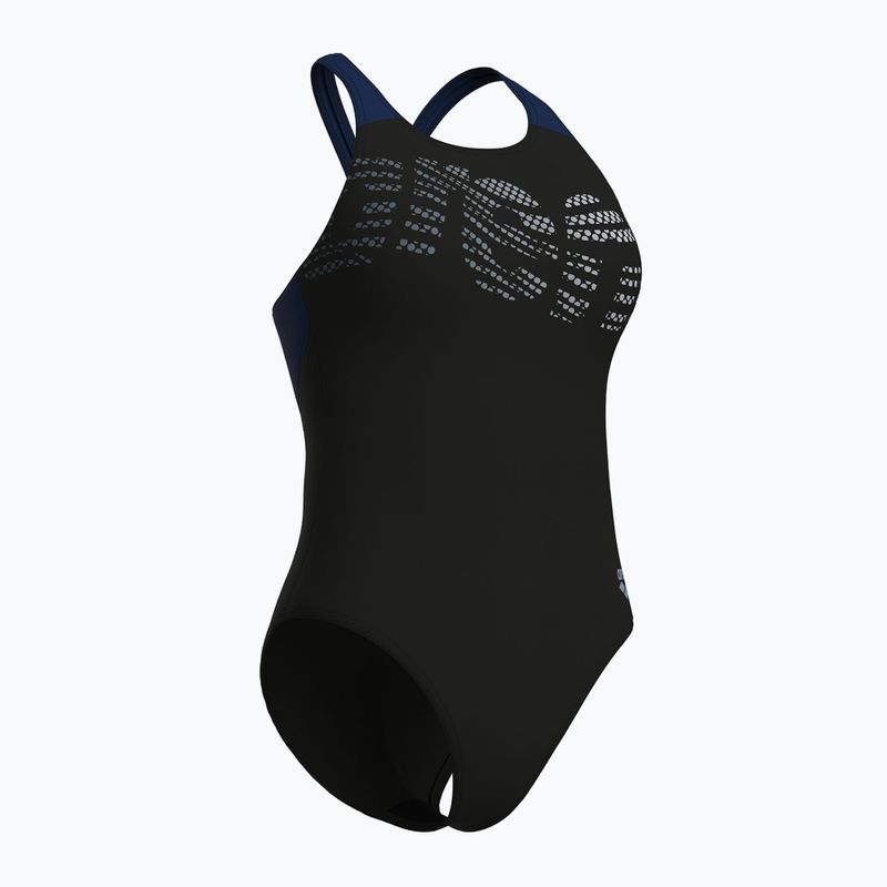 Badeanzug Damen arena Flowing V Back black/navy 3