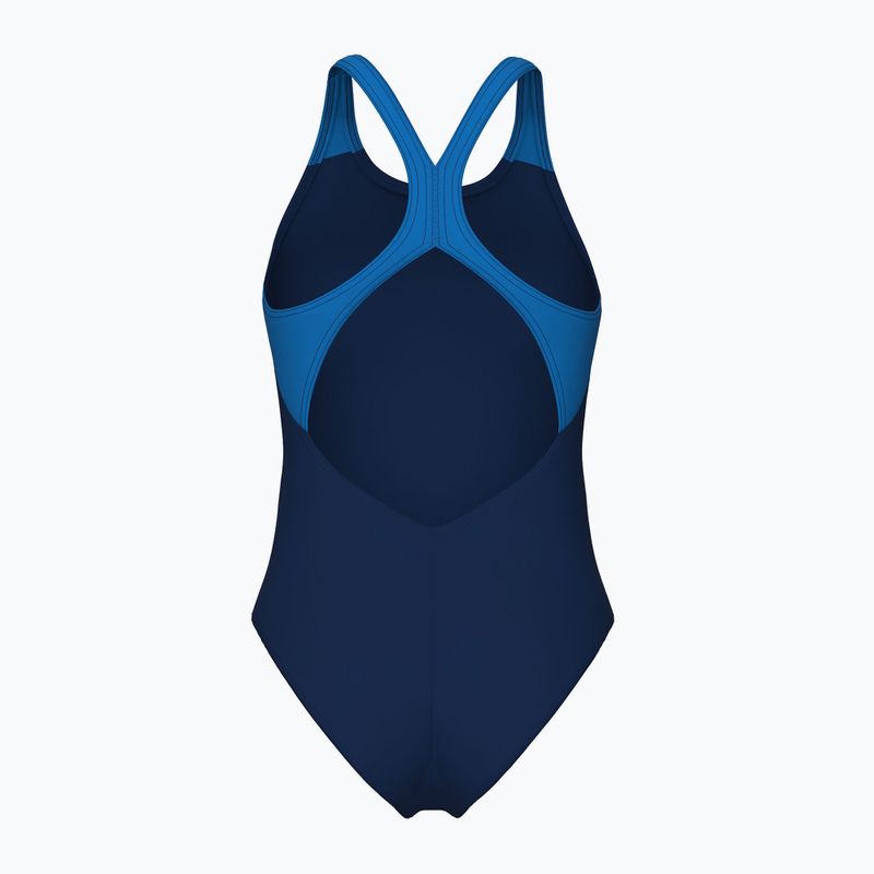 Badeanzug Damen arena Flowing V Back navy/turquoise 2
