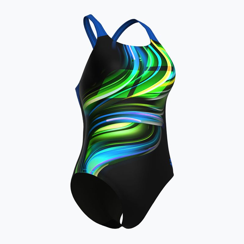 Badeanzug Damen arena Bloom Swim Pro Back Lb multi black/black/blue china 3