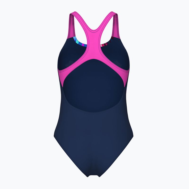 Badeanzug Damen arena Bloom Swim Pro Back Lb multi navy/navy/shocking pink 2