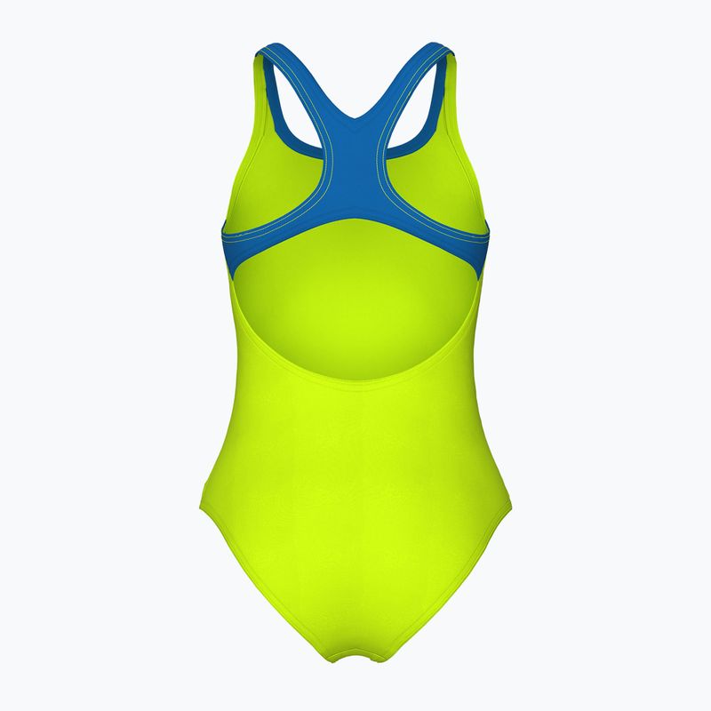 Badeanzug Damen arena Logo Swim Pro artic lime/blue china 2