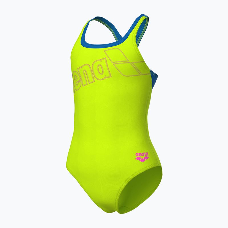 Badeanzug Damen arena Logo Swim Pro artic lime/blue china 4